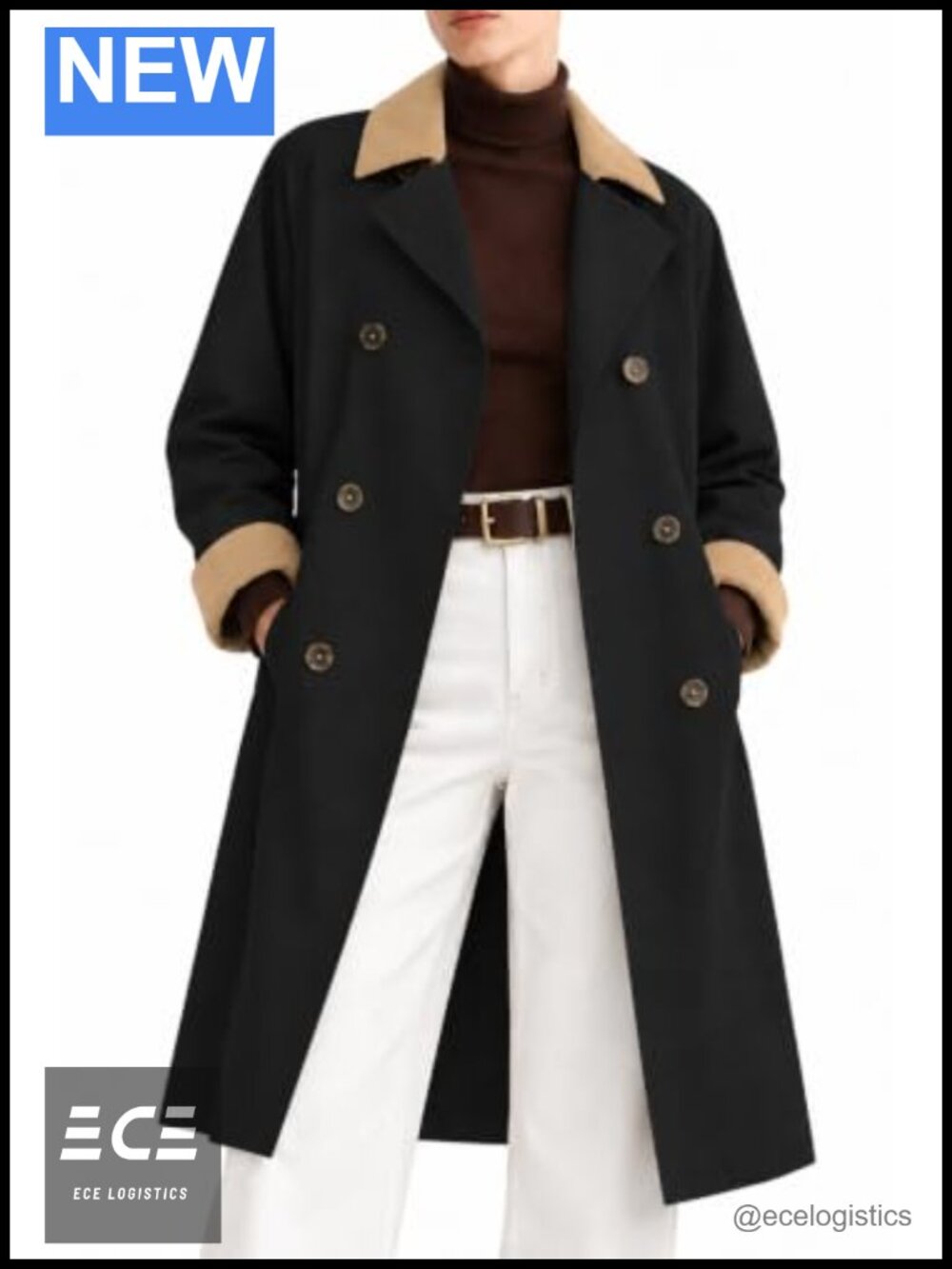 Oversized Waterproof Trench Coat Windproof Long Rain Coat Corduroy Accents